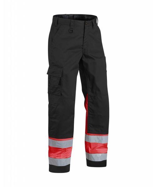 Blaklader - Blåkläder Werkbroek High vis, klasse 1 : Zwart/Rood - 156418119955