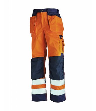 High visibility trousers Orange/Navy blue