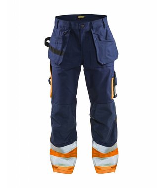 Werkbroek High vis : Marineblauw/Oranje - 152918608953