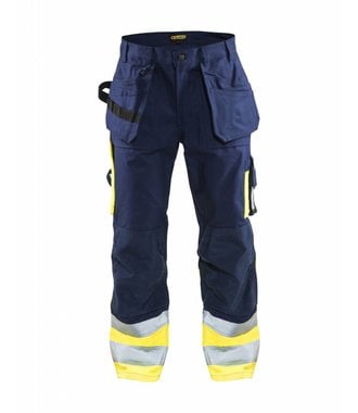 Bundhose High Vis Kl.1 : Marineblau/Gelb - 152918608933