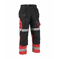 Blaklader - Blåkläder Bundhose X 1500 High Vis Kl. 1 : Schwarz/Rot - 150818609955