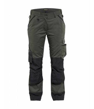 Bundhose Garten Damen : Armygrün/Schwarz - 715418354699