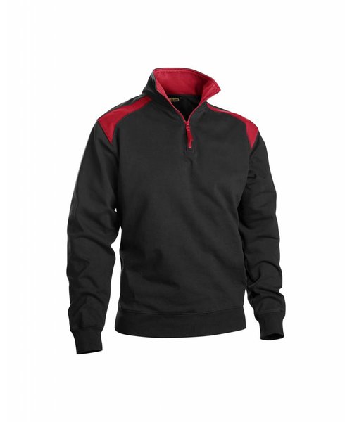 Blaklader - Blåkläder Half-zip 2-tone  : Schwarz/Rot - 335311589956