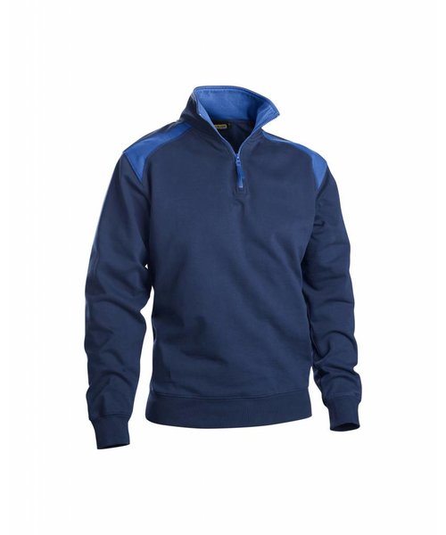 Blaklader - Blåkläder Sweater halve rits : Marineblauw/Korenblauw - 335311588985