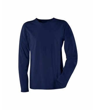 T-shirt lange mouwen : Marineblauw - 331410328900