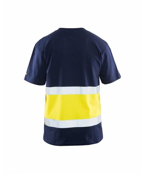 Blaklader - Blåkläder T-shirt Haute Visibilité Classe 1 : Marine/Jaune - 338710308833