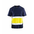 Blaklader - Blåkläder T-shirt  High vis klasse 1 : Marineblauw/Geel - 338710308833