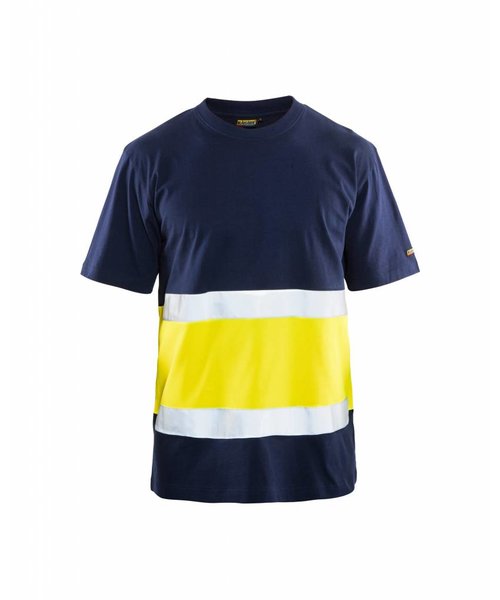 Blaklader - Blåkläder Hi-vis Tshirt class 1 : Marineblau/Gelb - 338710308833