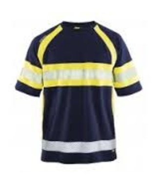 High vis T-shirt klasse 1 : Marineblauw/Geel - 333710518933