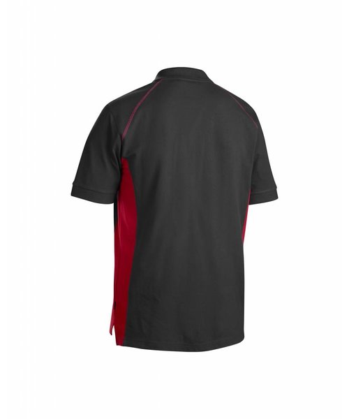 Blaklader - Blåkläder Piqué Polo  : Zwart/Rood - 332410509956