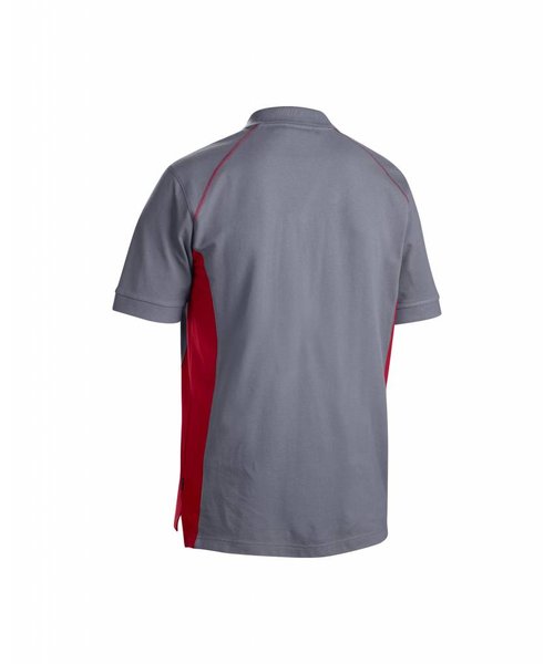 Blaklader - Blåkläder Polo-Shirt 2 farbig : Grau/Rot - 332410509456