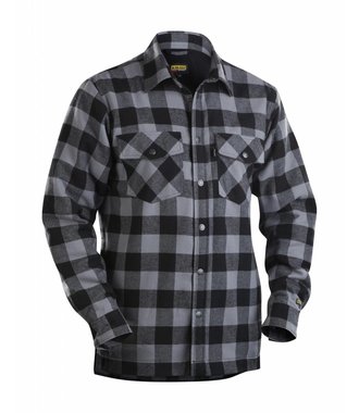 FODRAD FLANELLSKJORTA Dark grey/Black