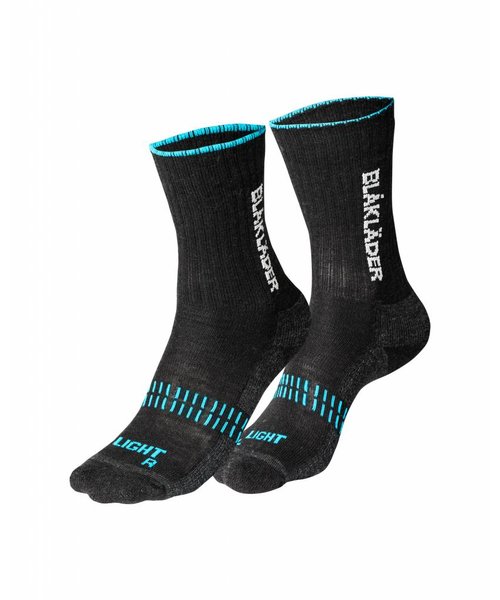 Blaklader - Blåkläder Functional sock LIGHT : Black / NEON Blue - 219110949968