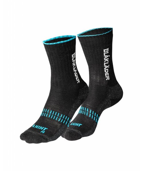 Blaklader - Blåkläder Light sock : Black / NEON Blue - 219110949968