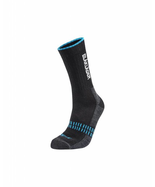 Blaklader - Blåkläder Functional sock LIGHT : Black / NEON Blue - 219110949968