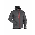 Blaklader - Blåkläder Softshell Jacke mit Kapuze : Dunkelgrau/Rot - 494925179756