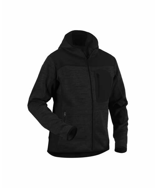 Blaklader - Blåkläder Strickjacke mit Softshell-Verstärkungen : Dunkelgrau/Schwarz - 493021179799