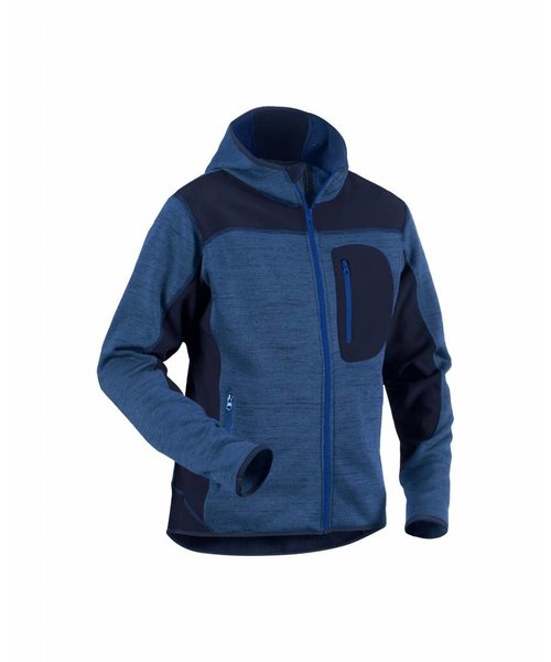 Blaklader - Blåkläder Gebreid vest met softshell  : Marineblauw/Marineblauw - 493021178889