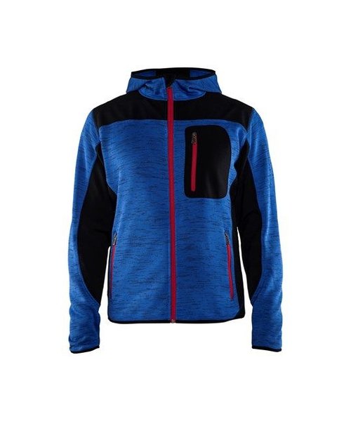 Blaklader - Blåkläder Gebreid vest met softshell  : Korenblauw/Zwart - 493021178599