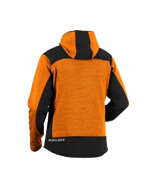 Blaklader - Blåkläder Strickjacke mit Softshell-Verstärkungen : Orange/Schwarz - 493021175399