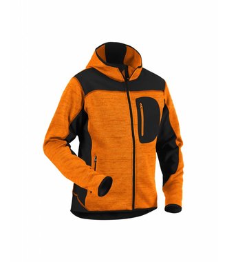 Strickjacke mit Softshell-Verstärkungen : Orange/Schwarz - 493021175399