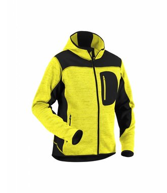 Gebreid vest met softshell  : Geel/Zwart - 493021173399