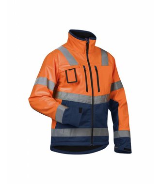 Veste Softshell Haute-Visibilité : Orange/Marine - 490025175389