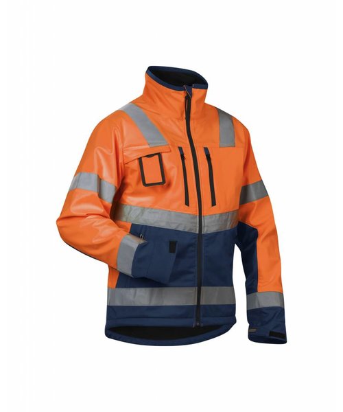 Blaklader - Blåkläder High Vis Softshelljacke Kl. 2 : Orange/Marineblau - 490025175389