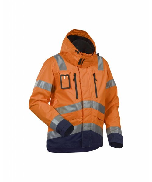 Blaklader - Blåkläder High Vis, Waterproof Jacket Orange/Navy blue
