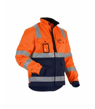 Jas ongevoerd High vis : Oranje/Marineblauw - 402318045389