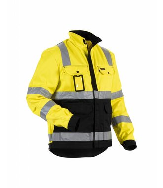 Jas ongevoerd High vis : Geel/Zwart - 402318043399