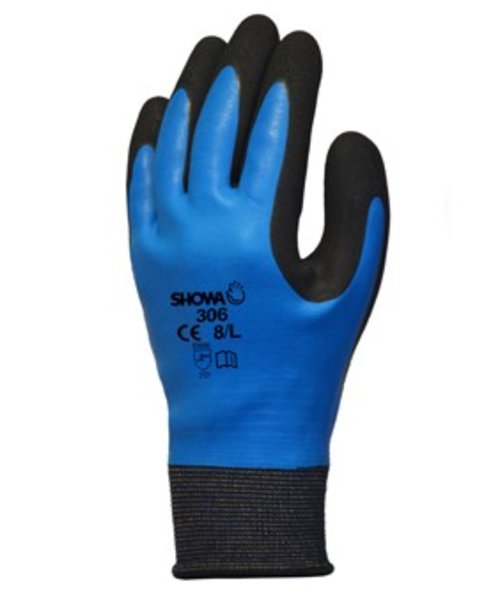 Showa Showa 306 Breathable latex grip gloves that protect against liquids