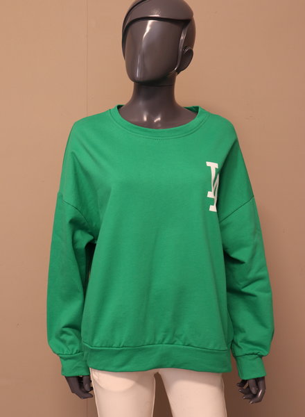 Sweater "LA" groen
