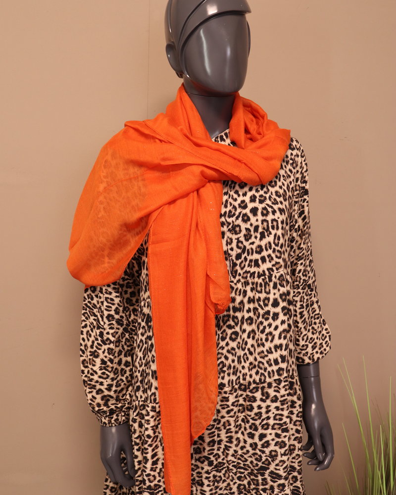 Sjaal oranje/glitter