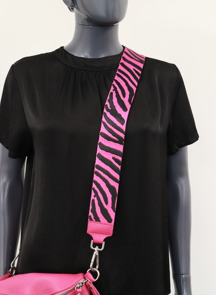 Bag strap "Zebra" roze/zwart