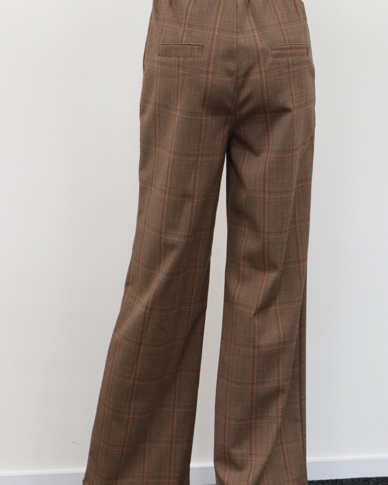 Pantalon bruin/ruit