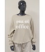 Sweater "Out of office" kiezel