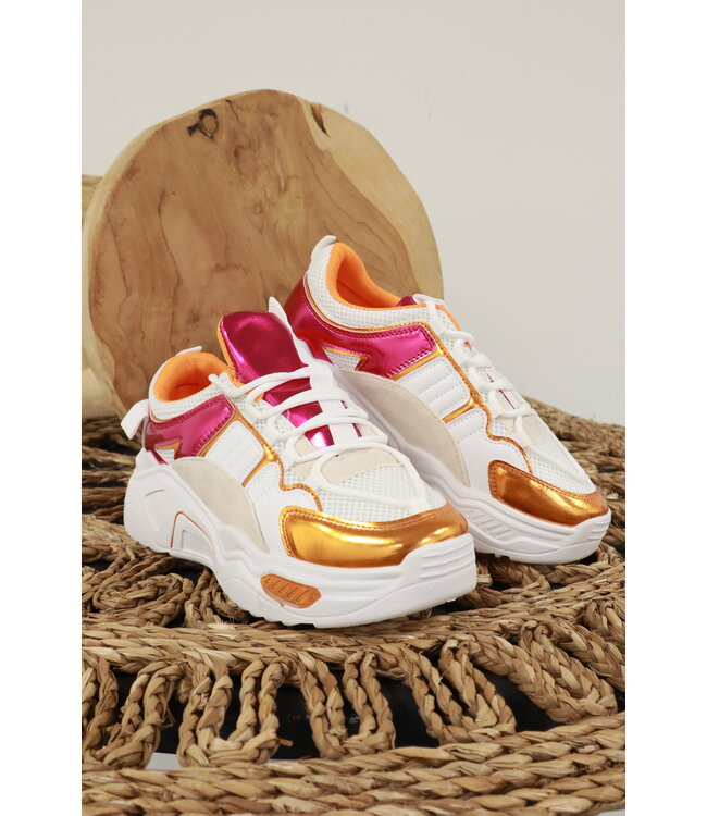 Sneaker "Autumn Vibes" oranje/fuchsia