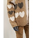 Oversized vest "With love" camel