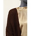 Oversized vest "Sanne" kort bruin