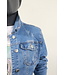 Jeans jacket "Roos" denim destroyed blauw