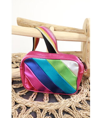 (crossbody)tas "rainbow" met bagstrap