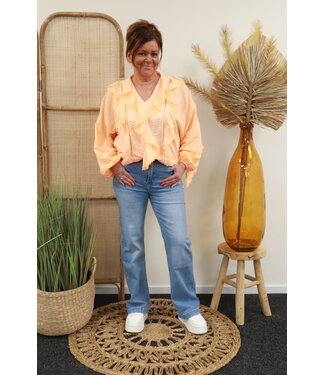Boho roesel blouse "Garita" oranje
