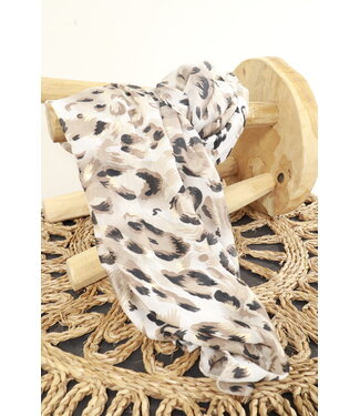 Sjaal "Wild panter" beige