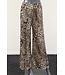 Wide leg pantalon "Wild Panter" beige