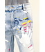 S. Woman Jeans "Mondriaan" destroyed denim