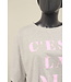 Sweater "C'est la vie" grijs