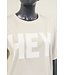 T-shirt "Hey" beige/off-white