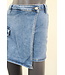 Denim Short met overslag