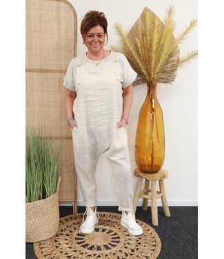 Linnen tuinbroek "Baggy" beige